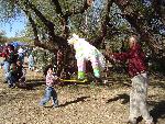 Piñata breaking in the kid's corner
