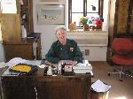 Volunteer Patsy Lantz in Visitor Center