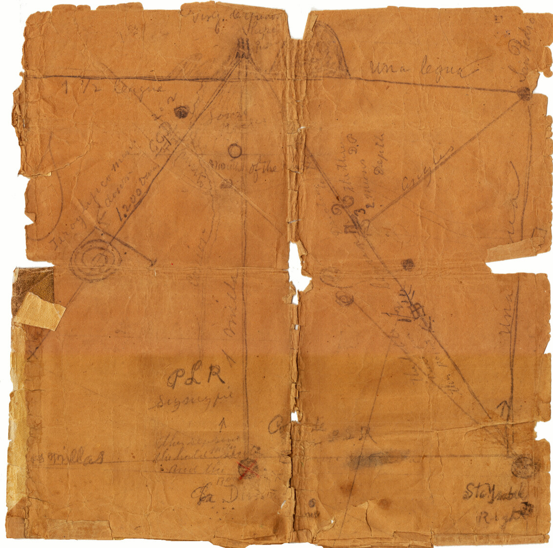 A piece of the original Guadalupe map
