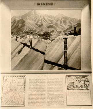 Mining display at Tumac&aacute;cori museum, 1937