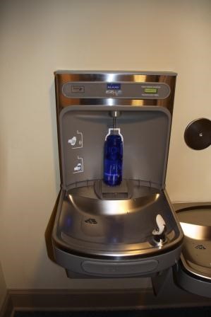 Photograph of water fountain at Ulysses S. Grant National Historic Site demonstrating water bottle filler.