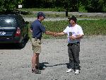 24 Intern assisting park visitor