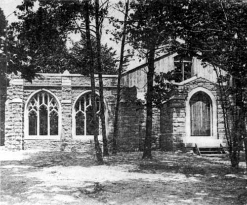 Fig. 15. Washington Memorial Chapel during construction, probably between 1905 and 1913.  partially completed chapel with temporary roof.
