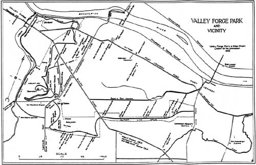 1908 map of Valley Forge