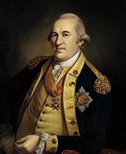 An oil painting of Continental Army General Friedrich Wilhelm von Steuben.