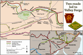Train Map to Valley Forge