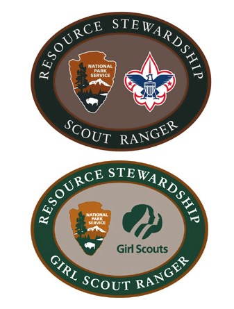 Girl Scout Ranger and Boy Scout Ranger badges