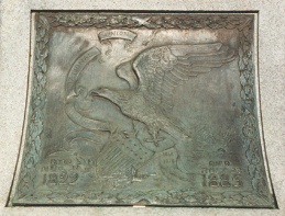 Bronze plaque on base of Grant equestrian statue
