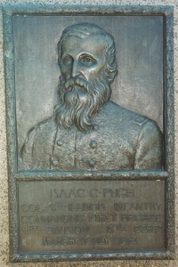 Col. Isaac C. Pugh, bronze relief portrait