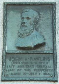 Lt. Col. John A. Rawlins, bronze relief portrait