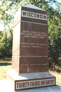 33d Wisconsin Infantry Regimental Marker