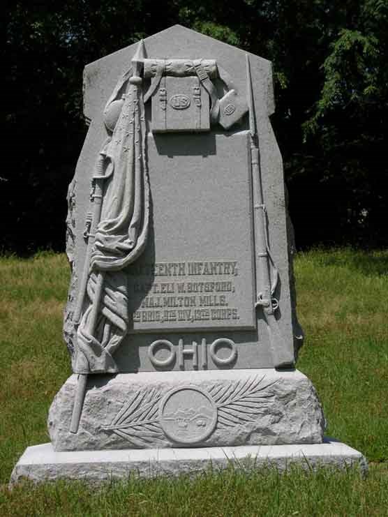 16th Ohio Infantry Regimental Marker