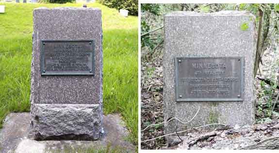 4th Minnesota Infantry Markers - Assault, May 22, 1863; Sharpshooters Line