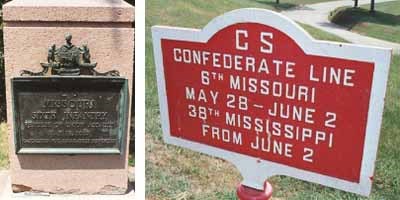 6th Missouri Infantry Assault Marker and Position Tablet