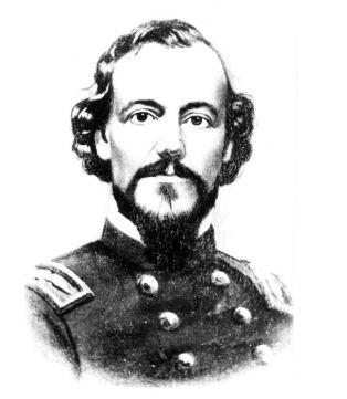 A black and white image of Colonel Jesse Ianthus Alexander in union officer uniform.