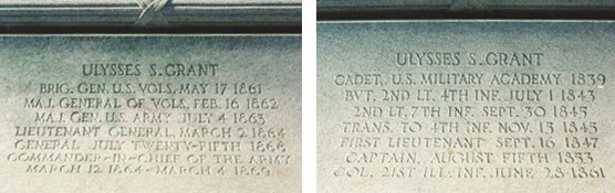 U.S. Grant Statue Inscriptions