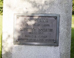 Dupeire's Louisiana Zouaves Battalion Regimental Monument