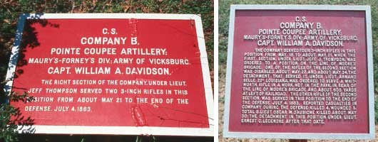 Point Coupee Artillery, Co. B Tablets