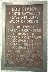 8th Battalion Louisiana Heavy Artillery, Co. A Regimental Monument