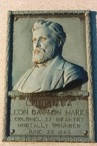 Col. Leon Dawson Marks, bronze relief portrait