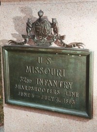 32d Missouri Infantry Unit Position Marker