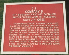 14th Mississippi Battalion Light Artillery, Company B Tablet