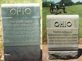 47th Ohio Infantry 19 and 22 May 1863 Assault Markers