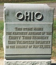 83d Ohio Infantry 22 May 1863 Assault Marker