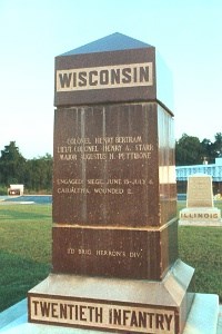 20th Wisconsin Infantry Regimental Marker