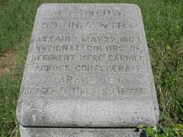 99th Illinois Infantry Assault Marker, May 22, 1863