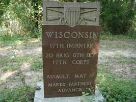 17th Wisconsin Assault Marker, May 19th, 1863