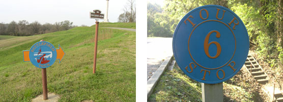 Park Tour Marker and Tour Stop 6 - Thayer's Approach