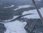 Open water in icy channel