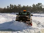 Plowing around a corner