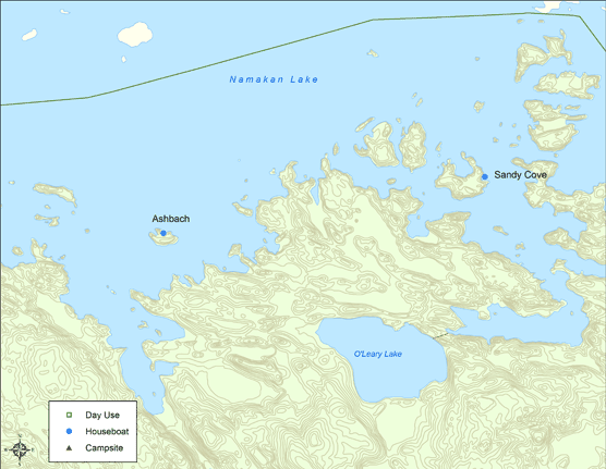 Namakan Sites - Click the map to view a larger version