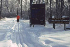Voyageurs National Park grooms many miles of cross-country ski trails each winter. Voyageurs National Park grooms many miles of cross-country ski trails each winter.