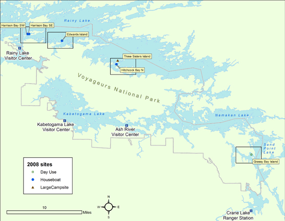 Overnight and Day Use Sites developed in 2008.