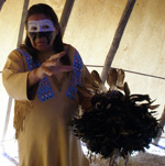 Woodson Whitebird portraying a Cheyenne Warrior.