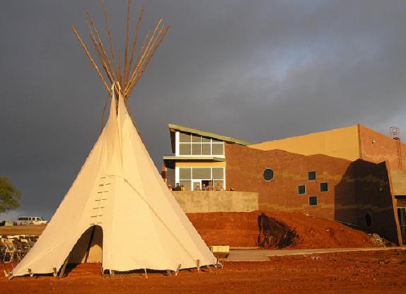 Visitor Center with Tipi
