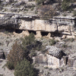 View of cliff dwellings as seen from the Rim Trail