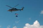 Helicopter Displays Flags