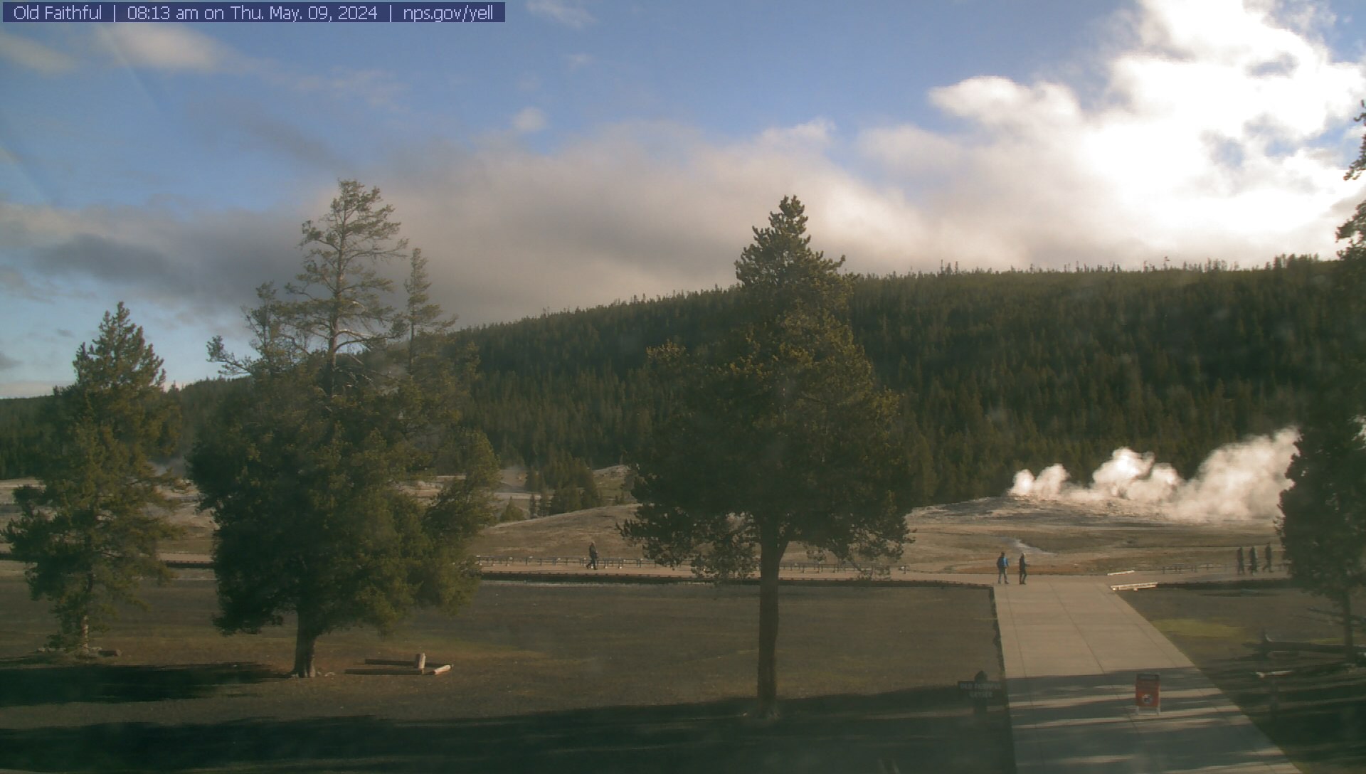 Old Faithful Webcam in the visitor center