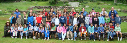 A school group at Weir Farm National Historic Site
