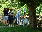 Landscape Painter Bobbi Mullen Talks with Visitors