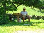 A Professional Artist Enjoying A Brush with Nature