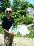 Weir Farm Volunteer Collecting Artwork