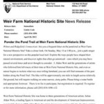 Press Release - Ponder the Pond Trail at Weir Farm National Historic Site May 13