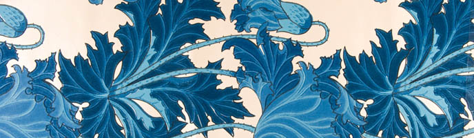 William Morris style wallpaper pattern that will be installed in the Weir House.