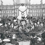 Major General Charles P. Summerall addressing veterans during the dedication ceremony of the First Division Monument on October 4, 1924. (Photo: Records of the Office of the Chief Signal Officer, RG 111, Still Picture Branch, National Archives and Records Administration) Major General Charles P. Summerall addressing veterans during the dedication ceremony of the First Division Monument on October 4, 1924. (Photo: Records of the Office of the Chief Signal Officer, RG 111, Still Picture Branch, National Archives and Records Administration)