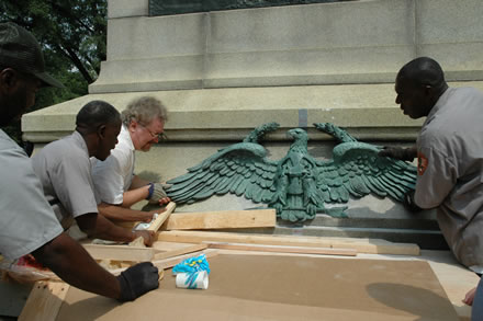 NPS Restores Eagle Sculpture to Sherman Statue NPS Restores Eagle Sculpture to Sherman Statue